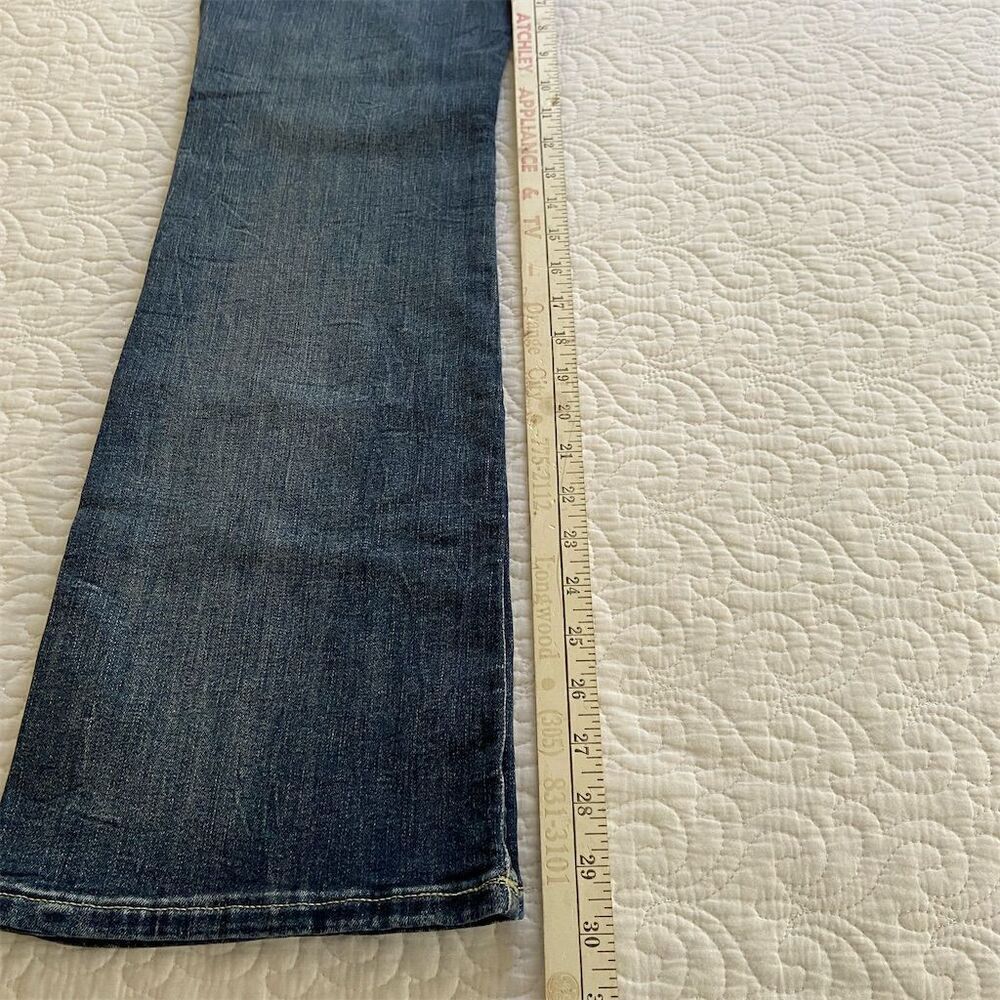 Tommy Jeans Mid-Rise Flare Blue Denim Iconic Patch Zip Fly​ Size 8 - Picture 14 of 14